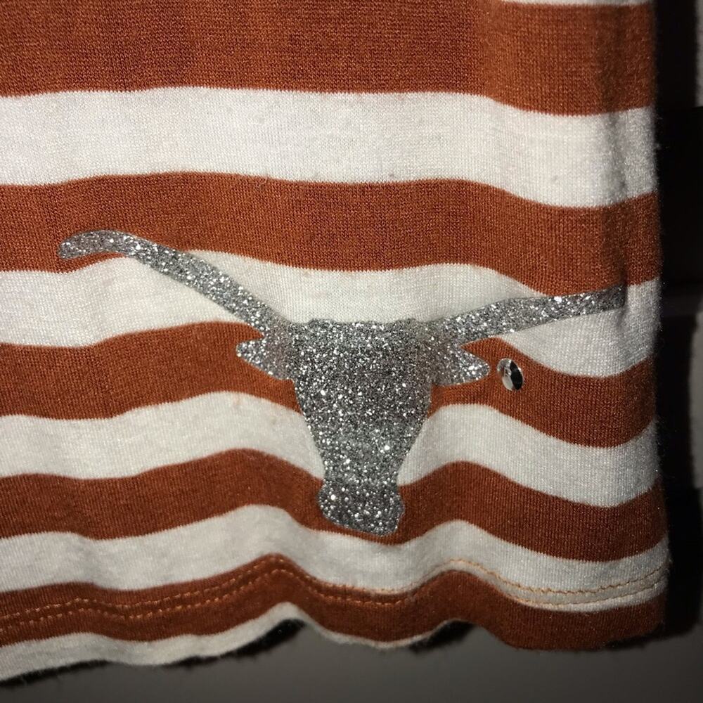 Meesh & Mia Texas UT Team Striped Mesh Yoke Tank - Picture 3 of 5
